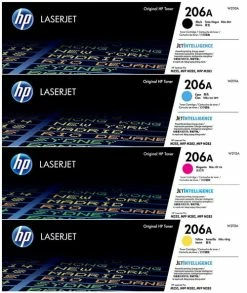 New 👏 HP 206A SET | W2110A, W2111A, W2112A, W2113A | Original HP Toner Cartridges - Black, Cyan, Magenta, Yellow 😉