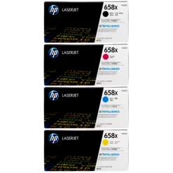 Budget 👏 HP 658X SET | W2000X, W2001X, W2002X, W2003X | Original HP High-Yield Toner Cartridges - Black, Cyan, Magenta, Yellow 😉