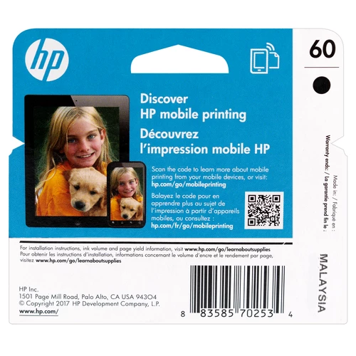 Promo 😀 CC640WN | HP 60 | Original HP Ink Cartridge - Black ⭐ 2 Promo 😀 CC640WN | HP 60 | Original HP Ink Cartridge - Black ⭐ - Image 2
