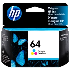 Promo 👍 N9J89AN | HP 64 | Original HP Ink Cartridge - Tri-Color 🛒
