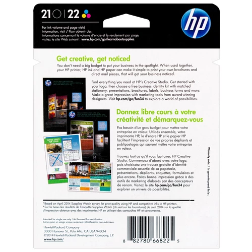 Budget ๐ HP 21 22 SET | C9509FN | Original Ink Cartridges Standard Yield - CMYK ๐งจ 2 Budget ๐ HP 21 22 SET | C9509FN | Original Ink Cartridges Standard Yield - CMYK ๐งจ - Image 2